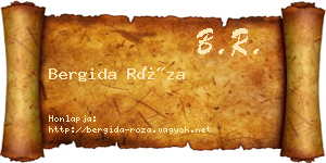 Bergida Róza névjegykártya