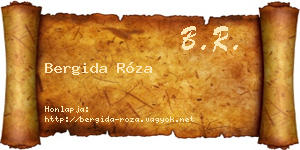 Bergida Róza névjegykártya